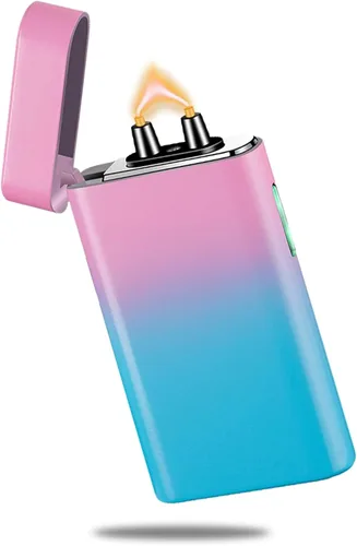 Miniatura 6 de Encendedor eléctrico de plasma, encendedor recargable por USB con indicador de batería LED, sin butano, encendedores a prueba de viento IdWD867eal