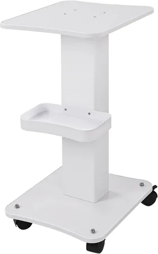 Carrito de belleza con ruedas, carrito de aluminio de 3 niveles, peluquería, salón de spa, máquina de terapia al vacío, carga de 135 libras, 26.7 x