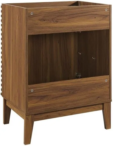Miniatura 7 de Modway Gabinete de tocador de baño Render en negro - Lavabo no incluido