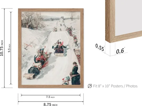 Miniatura 3 de Poster Master Póster de Navidad vintage, impresión retro de carreras de trineo, arte de pared de invierno, regalo de vacaciones para hombres
