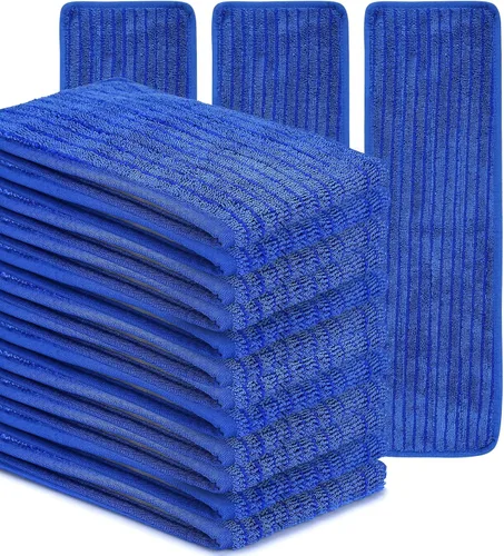 Miniatura 10 de MATTHEW - Almohadillas de repuesto para mopa de microfibra de 18 pulgadas, para mopa húmeda y seca, reutilizables, repuestos de limpieza comercial