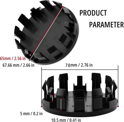 Miniatura 3 de RTrhinoTuning 4 tapas centrales de rueda compatibles con Armada Titan Pathfinder Frontier Xterra, tapa central de llanta negra, 40342-EA210 62612