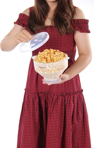 Miniatura 8 de La máquina original Salbree plegable de silicona para hacer palomitas de maíz en el microondas, cuenco para microondas con capacidad de 16 tazas