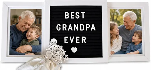 Miniatura 8 de Marco de fotos personalizado con tablero de letras personalizadas – Mostrar dos fotos para mamá, abuela, mejor amiga, hermanas o parejas – Marco