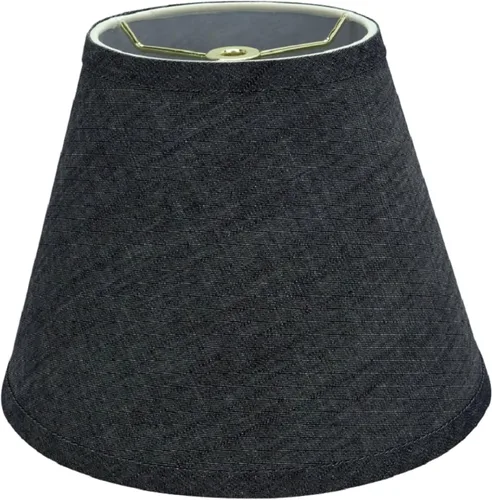 Miniatura 11 de Aspen Creative 33005A, Pantalla de Lámpara Transicional de Respaldo Rígido con Forma de Imperio y Construcción Spider en Negro Plisado, 9" de ancho