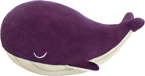 Miniatura 7 de Almohada de felpa de animales de peluche de ballena, 4 tamaños, lindas almohadas de peluche de algodón suave, estilo kawaii de ballena azul, regalos