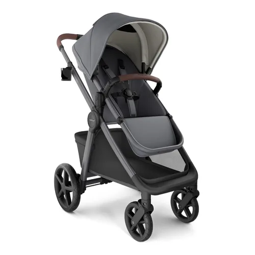 Miniatura 17 de Mompush cochecito estándar de tamaño completo, plegable en un solo paso, asiento con orientación delantera o trasera para niños, cesta de fácil Negro