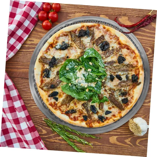 Miniatura 2 de KICHOUSE Juego de utensilios de cocina para pizza con agujeros, herramientas para asar a la parrilla de acero inoxidable, bandeja de malla metálica