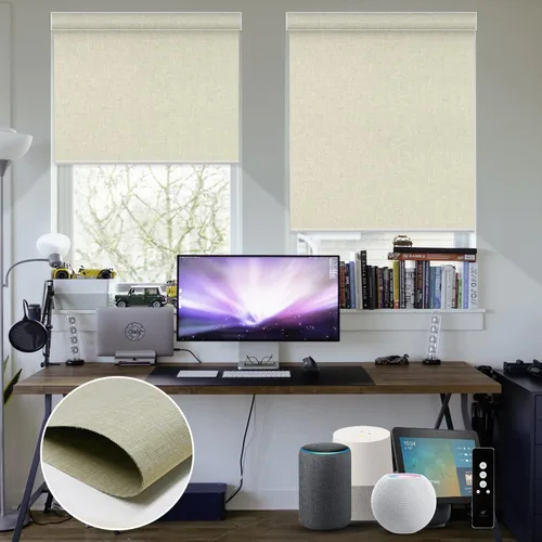 Miniatura 22 de SmartWings Persianas Motorizadas con Filtro de Luz, Compatible con Matter Thread Homekit Z-Wave Alexa Google, Persianas con 70% de Opacidad Safari