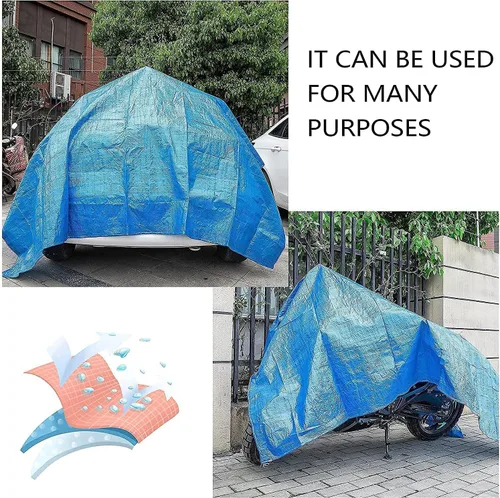 Miniatura 4 de codree Paños de tierra de piscina de 11 x 7.8 pies, rectangular, impermeable, de polietileno, para proteger la piscina sobre el suelo, evita