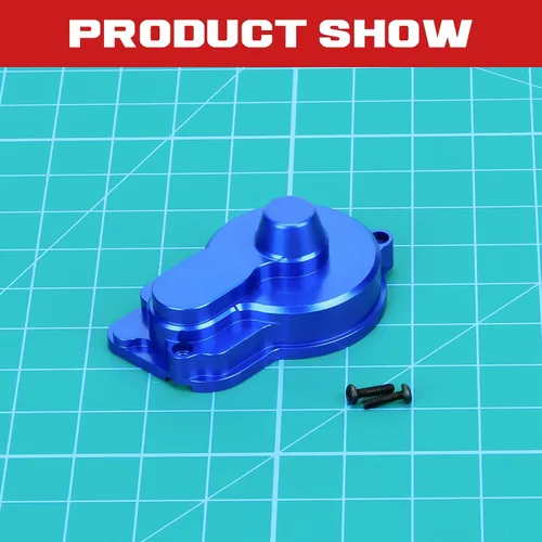 Miniatura 4 de RCAWD para Losi Mini-T 2.0 1/18 y Mini-B 1/16 Actualizaciones de la cubierta de engranajes, piezas de aluminio para # LOS211016 Azul