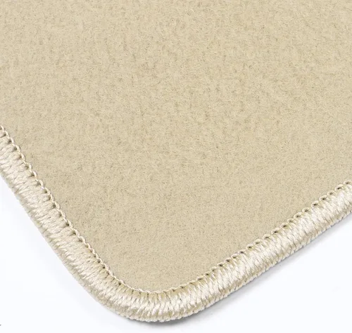 Miniatura 3 de IKON MOTORSPORTS, tapetes para piso compatibles con BMW F10 Serie 5 Sedán de 4 puertas, 2011-2016, ajuste de fábrica, color beige, de nailon