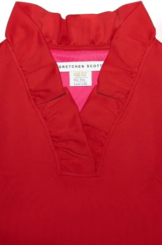 Miniatura 5 de Gretchen Scott Ruffneck Jersey parte superior- 34sleeve- Rosa