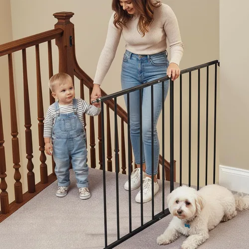 Miniatura 2 de KidCo Puerta de seguridad para bebés Safeway de paso de 24.75-42.5" para escaleras y marcos de puertas Puerta de seguridad para bebés sin tropiezo