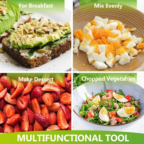 Miniatura 4 de HULISEN Picador de alimentos de borde liso, cortador manual de 3 pulgadas, cortador de alimentos de mano redondo de acero inoxidable con mango