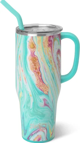Miniatura 56 de Swig Life - Taza Mega de 40 onzas, Taza de 40 oz con asa y pajita, apta para portavasos, apta para lavavajillas, taza aislante extra grande