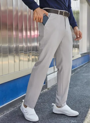 Miniatura 4 de JMIERR Pantalones de golf para hombre, elásticos, ajustados, para correr, viajes, trabajo, pantalones de vestir chinos para hombre