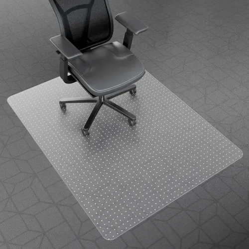 Miniatura 10 de Tapete para silla para suelos duros, 48" x 30", tapete de oficina para sillas con ruedas, tapete de plástico transparente para silla de escritorio