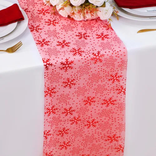 Miniatura 29 de Snowkingdom Camino de mesa dorado metálico con purpurina de 11 x 108 pulgadas, malla fina brillante, decoración de mesa para boda, despedida
