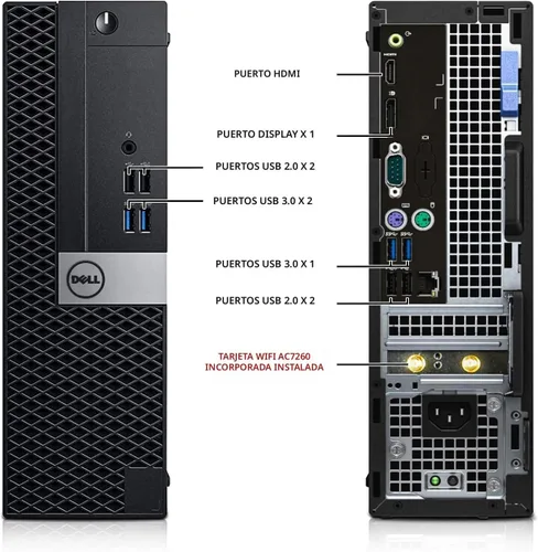 Miniatura 2 de Dell OptiPlex - Computadora de escritorio con monitor de 24 pulgadas y paquete, i7-6700 de 3.4 GHz, 16 GB Ram nuevo SSD de 512 GB, Intel AC7260 WiFi