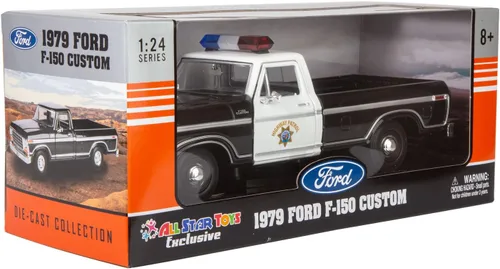 Miniatura 7 de Motormax All Star Toys Exclusive 1979 F-150 California Highway Patrol CHP Police Pickup Truck 1:24 Diecast Law Enforcement Model Car 76987