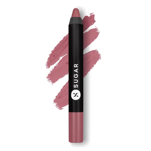 Miniatura 23 de SUGAR Lápiz labial Matte as Hell para mujeres Dura hasta 12 horas Lápiz labial con sacapuntas 2.8gm - 01 Scarlett O'Hara