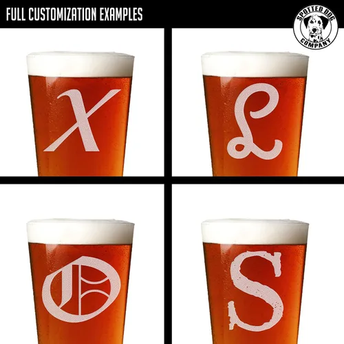 Miniatura 4 de Vaso de cerveza grabado personalizado de 16 onzas, vasos grabados personalizados para hombres, él papá, regalos de cumpleaños personalizados, 3-Claro