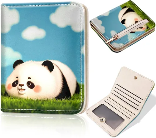 Miniatura 19 de Toughergun Billetera para Mujeres con Bloqueo RFID, Pequeña, Compacta, Bifold de Cuero de Lujo, Billetera de Bolsillo para Damas, Mini Monedero