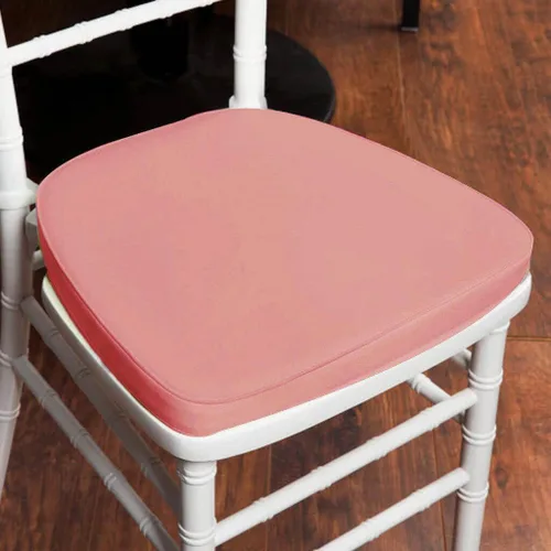 Miniatura 13 de Efavormart Cojín de 2" de espesor para silla Chiavari en negro, cojín de asiento de espuma con efecto memoria con lazos y funda extraíble