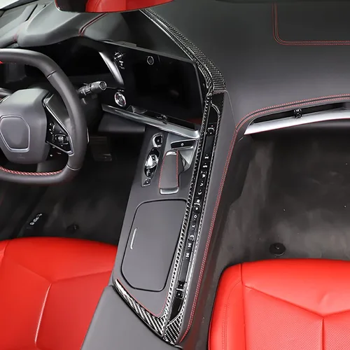 Miniatura 4 de TOYCIDFG Caja de almacenamiento para panel de palanca de cambios de consola central de automóvil, cubierta lateral para Chevrolet Corvette C8 Z06