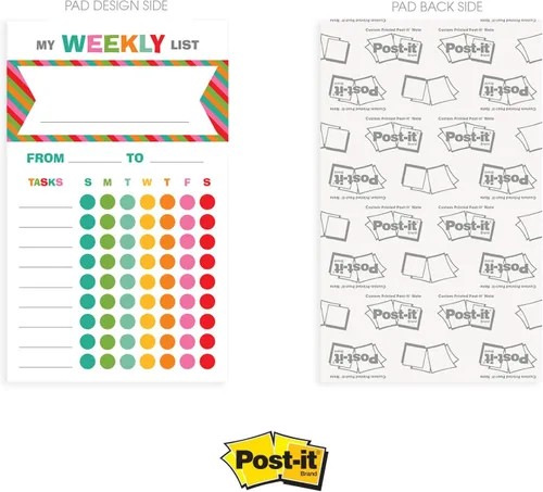 Miniatura 2 de Gráfico de tareas semanales brillantes y alegres/lista de tareas rellenas de notas adhesivas de 6 x 10 pulgadas/lista de tareas de educación en casa