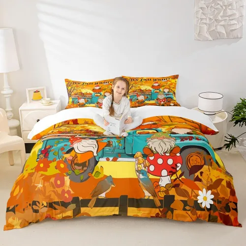 Miniatura 27 de Juego de funda de edredón para niños de Feliz Navidad, tamaño King, juego de ropa de cama de pingüinos de dibujos animados, animales árticos