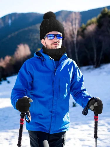 Miniatura 6 de Juego de 12 piezas de gorro de invierno, bufanda, guantes para pantalla táctil, forro polar, gorro de punto, bufanda calentador de cuello