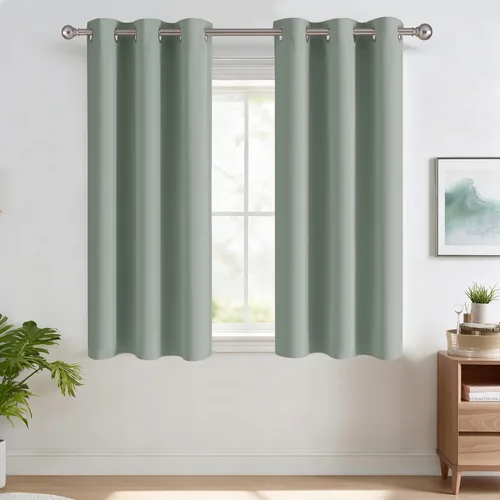 Miniatura 117 de RYB HOME Cortinas opacas de cocina de 36 pulgadas de largo, tratamiento de privacidad para ventanas pequeñas, aislamiento térmico, telón de fondo