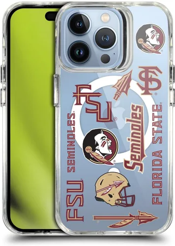 Miniatura 250 de Head Case Designs Funda de gel suave FSU Seminoles de la Universidad Estatal de Florida con licencia oficial compatible con Apple iPhone 13 Pro Max