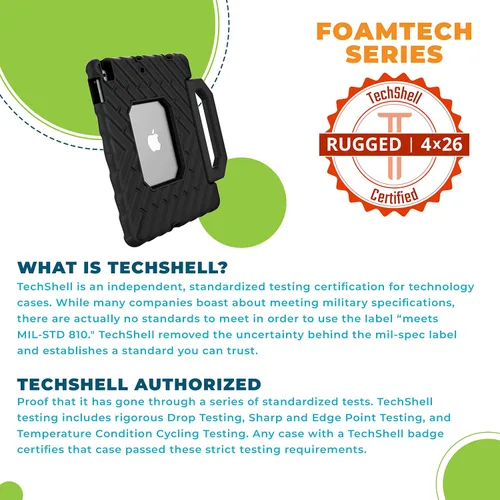 Miniatura 3 de Gumdrop FoamTech - Funda solo compatible con Apple iPad de 9ª 8ª 7ª generación (10.2 pulgadas), resistente, ligera, a prueba de golpes y probada