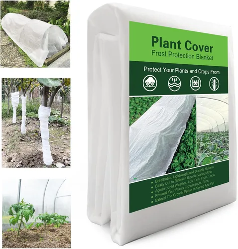 YFFSIDMY Cubiertas para plantas, protección contra la congelación, mantas de heladas de 6.5 x 16 pies para plantas al aire libre, tela de escarcha