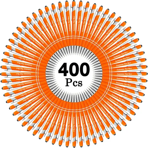 Miniatura 10 de Hasta 500 bolígrafos personalizados a granel con logotipo de mensaje de nombre comercial, bolígrafos grabados personalizados con lápiz óptico