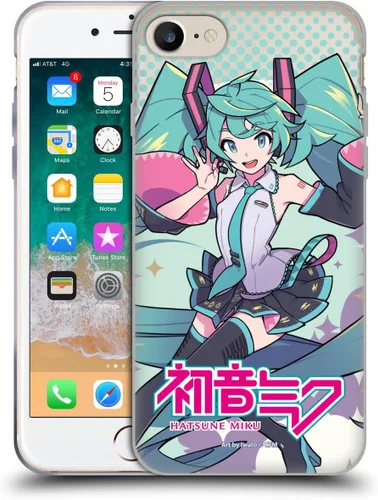 Miniatura 66 de Head Case Designs Licencia Oficial Hatsune Miku Gráficos Lindos Carcasa de Gel [Protección de Grado Militar] Compatible con Apple iPhone 7