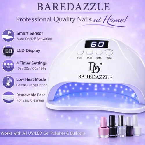 Miniatura 3 de Lámpara de uñas LED UV de 120 W para uñas de gel - Secador de uñas profesional con 4 temporizadores, pantalla LCD, sensor automático y modo de bajo