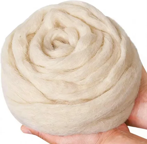Miniatura 57 de 24 tipos de lana rosa, 4.23 oz (120 g), adecuado para fieltro húmedo y fieltro de aguja de telas hiladas de lana. Un paquete de prueba está Tonos