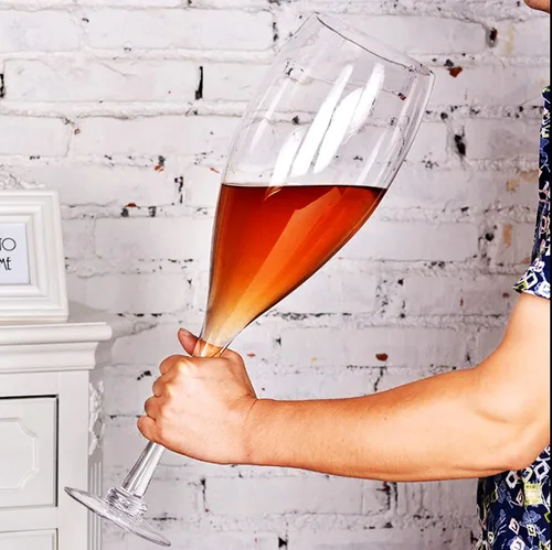 Miniatura 6 de YUANXIN Copa de Vino Gigante del Mundo Vaso de Vino de Tallo Gigante Vaso de Vino Creativo Extra Grande Vaso de Champán de Tamaño Excesivo Vaso