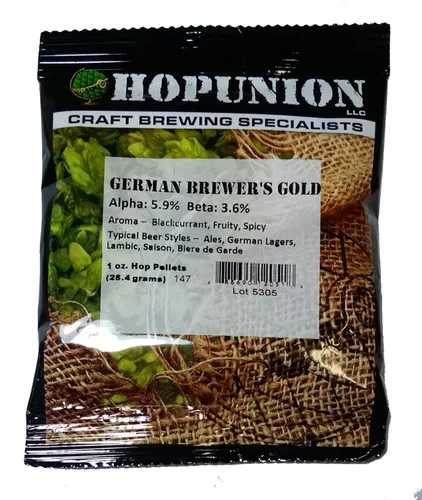 Miniatura 6 de HopUnion 2014A importó pellets de lúpulo para la fabricación de cerveza casera (melón alemán-casco), 1 oz