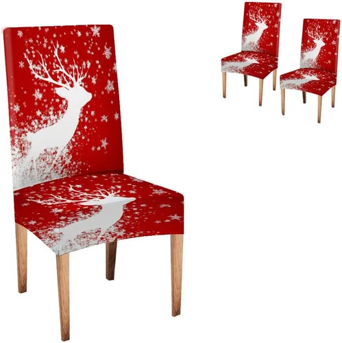 Miniatura 74 de CAPSCEOLL Juego de 4 fundas elásticas para sillas Parsons de color marrón y gris, universales, extraíbles y lavables, fundas de asiento protectoras