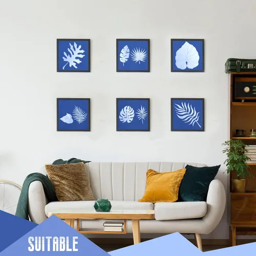 Miniatura 7 de Eersida Juego de 60 hojas de papel de impresión solar, papel cianotipo de alta sensibilidad, naturaleza activada por energía solar, herramienta