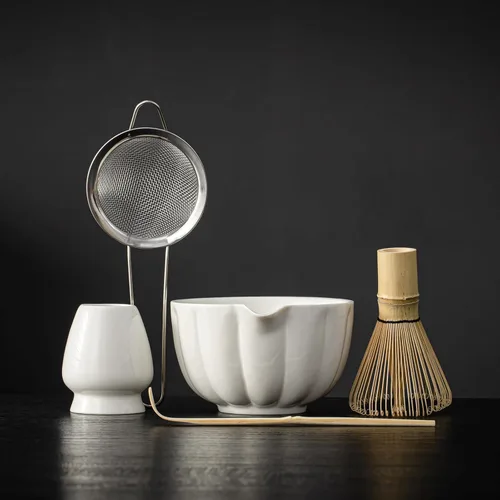 Miniatura 9 de Set de Batidor Matcha, Set de Matcha Incluye Tazón de Matcha de Cerámica, Batidor de Bambú, Cuchara, Soporte Chasen, Tamiz, Kit de Matcha Perfecto 1