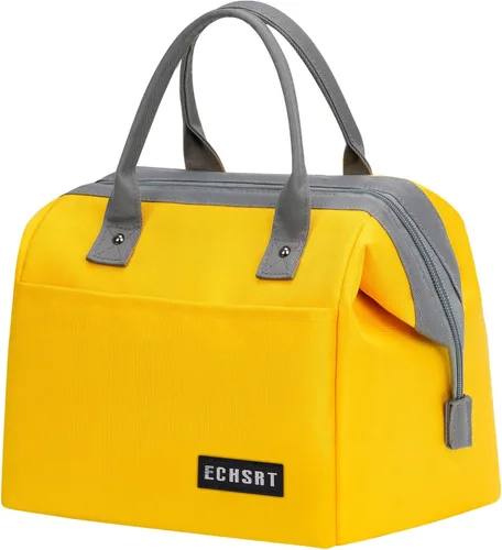 Miniatura 7 de ECHSRT Lonchera grande aislada para mujeres y hombres, a prueba de fugas, para el trabajo, viajes, adultos, lonchera térmica para oficina, 10 L, Gris