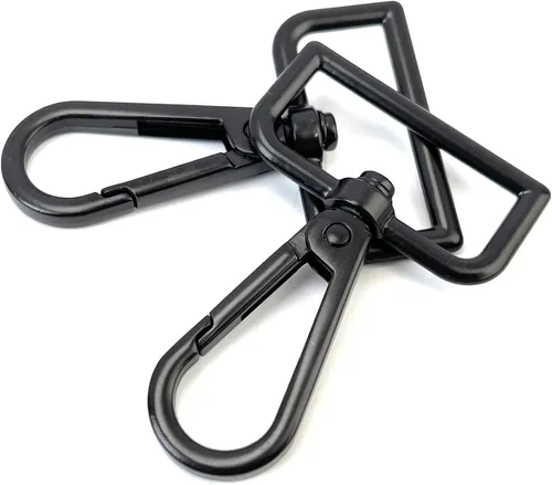 Miniatura 8 de 10 piezas de cierre giratorio de langosta con anillo en D, ganchos de presión para puerta de empuje, clips de gatillo para bolso y llavero Bronce