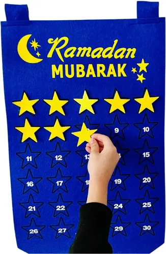 Miniatura 2 de Calendario de cuenta regresiva de Ramadán para niños, calendario islámico, festivo, decoración del hogar, calendario de Adviento de Ramadán Mubarak