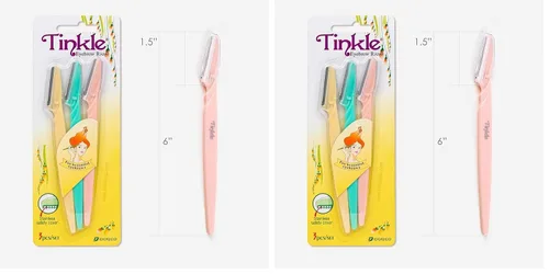 Miniatura 8 de Dorco Tinkle - Navaja para cejas, recortadora moldeadora de cabello y herramienta de retoque, rasuradora facial con cubierta de seguridad, 12